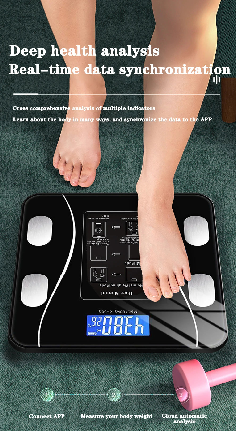 Smart Body Fat Scale – Bluetooth Digital Bathroom Scale with App | Know Your Body, Not Just Your Weight