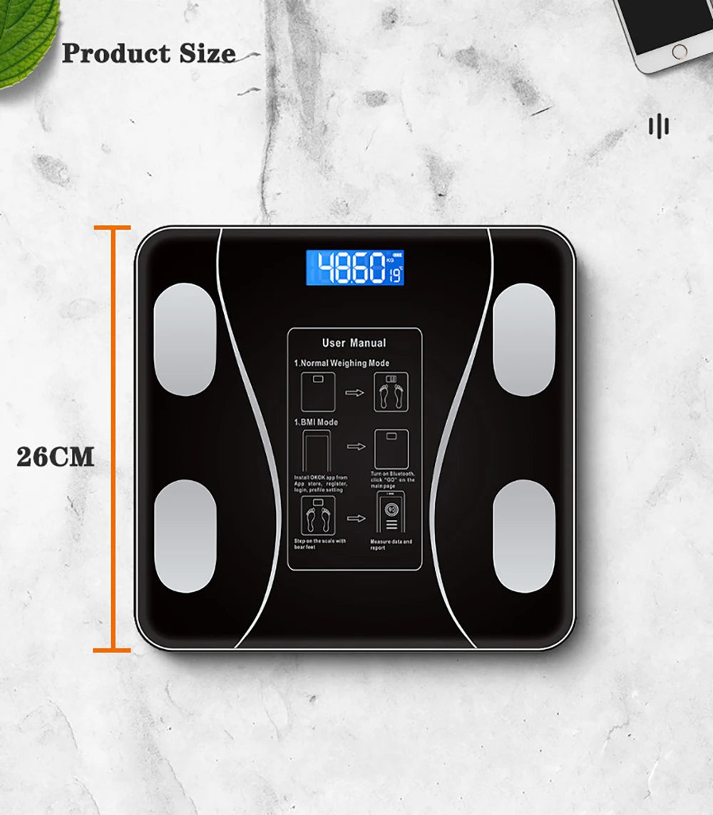 Smart Body Fat Scale – Bluetooth Digital Bathroom Scale with App | Know Your Body, Not Just Your Weight