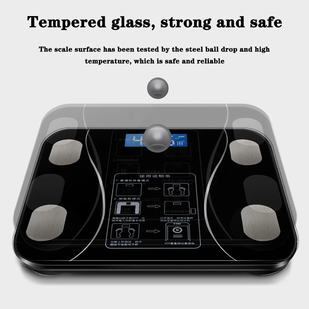 Smart Body Fat Scale – Bluetooth Digital Bathroom Scale with App | Know Your Body, Not Just Your Weight