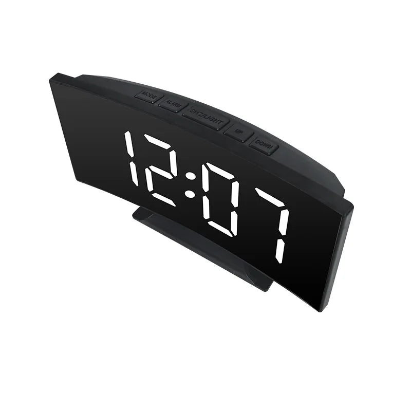 LED Digital Alarm Clock – Large Display with Temperature, Calendar & Night Light | Wake Up Right