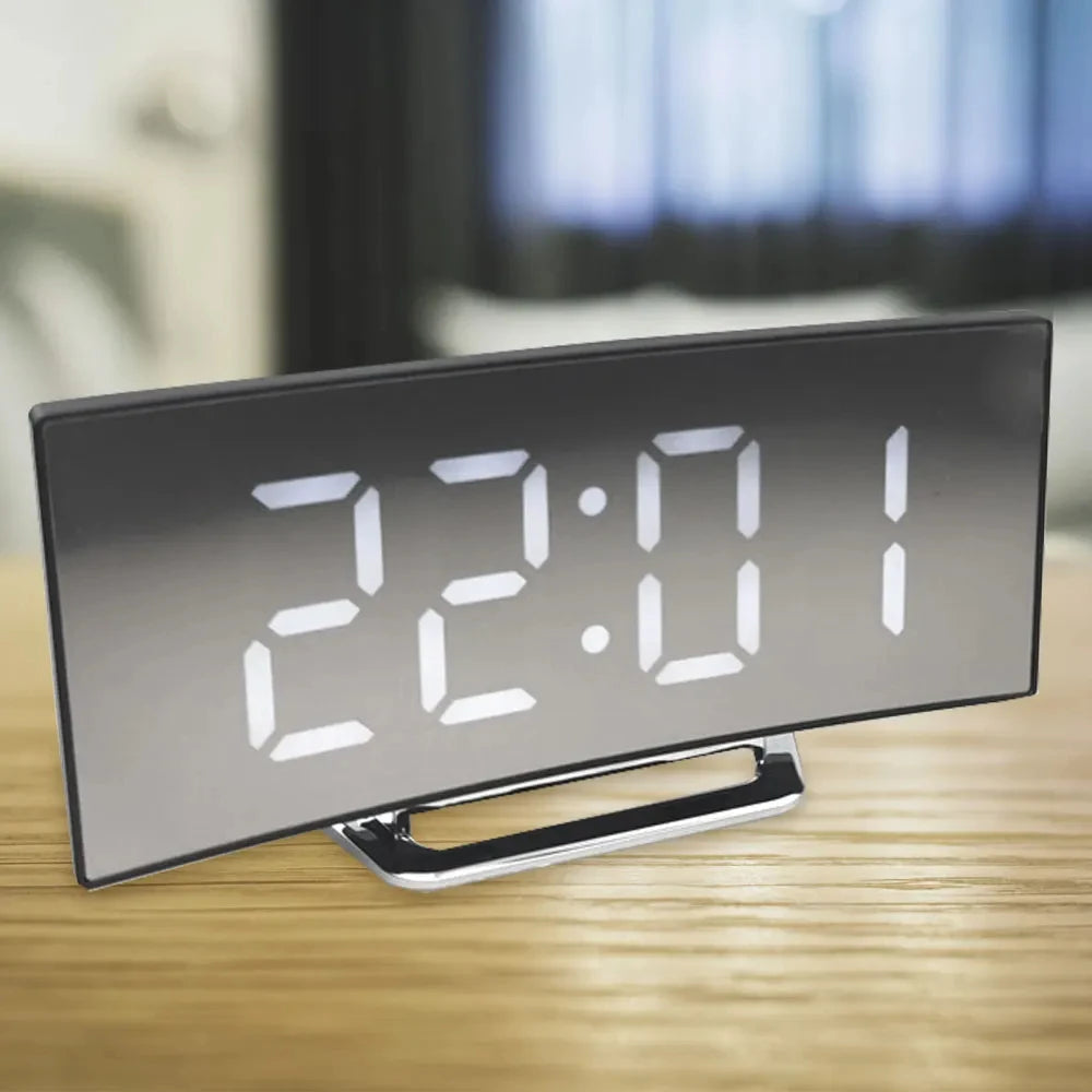 LED Digital Alarm Clock – Large Display with Temperature, Calendar & Night Light | Wake Up Right