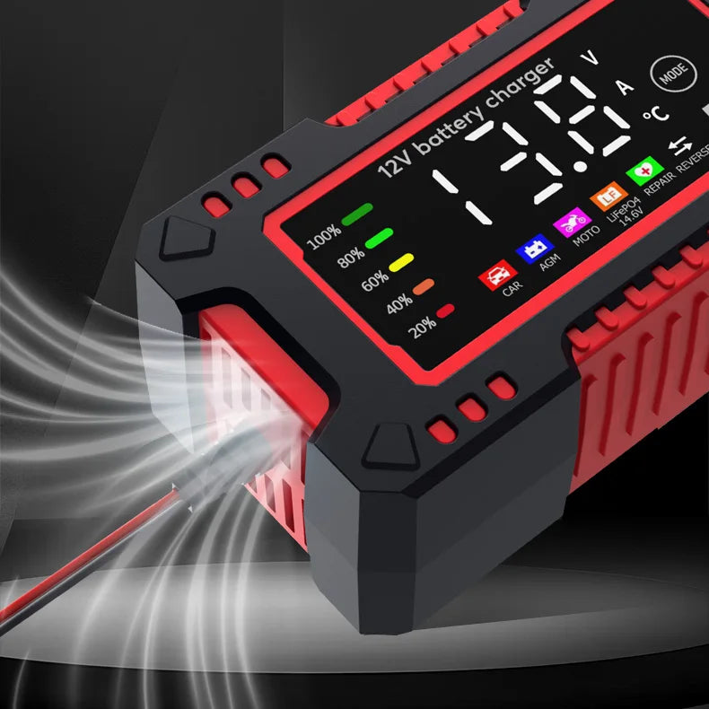 12V 6A Smart Car Battery Charger – LiFePO4 & Lead Acid | Dead Battery? Not Anymore.