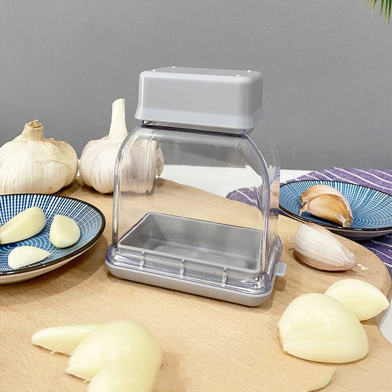 Manual Garlic Press Grater & Peeler – Stainless Steel Kitchen Tool | Mince Garlic in 5 Seconds