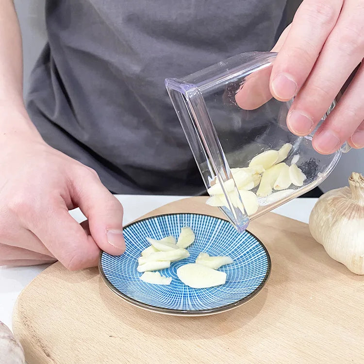 Manual Garlic Press Grater & Peeler – Stainless Steel Kitchen Tool | Mince Garlic in 5 Seconds