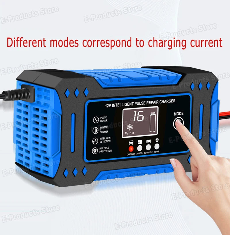12V 6A Smart Car Battery Charger – LiFePO4 & Lead Acid | Dead Battery? Not Anymore.