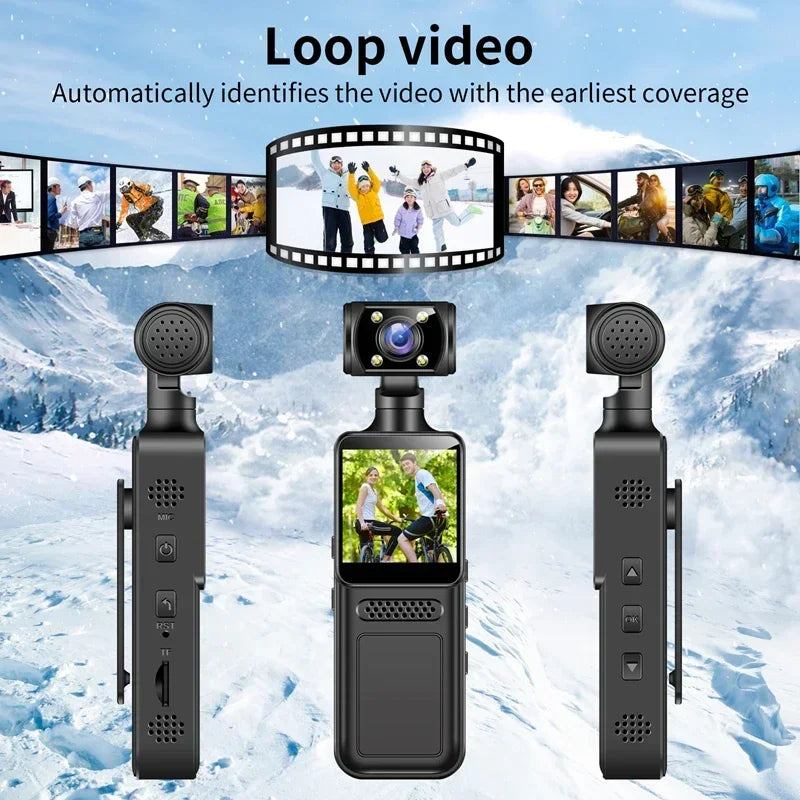 Lenovo 2026 Mini Pocket Camera – 8K HD 180° Rotating Night Vision | Capture Everything, Miss Nothing