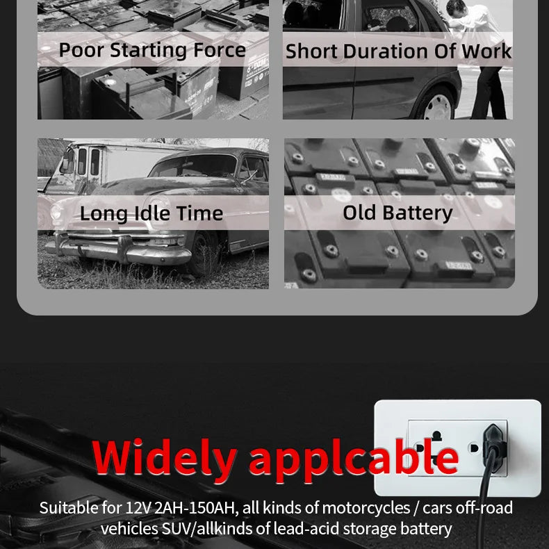 12V 6A Smart Car Battery Charger – LiFePO4 & Lead Acid | Dead Battery? Not Anymore.