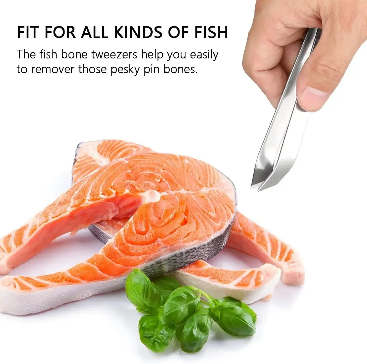 Fish Bone Tweezers Set – Flat & Slant Stainless Steel | The Kitchen Tool You Didn't Know You Needed