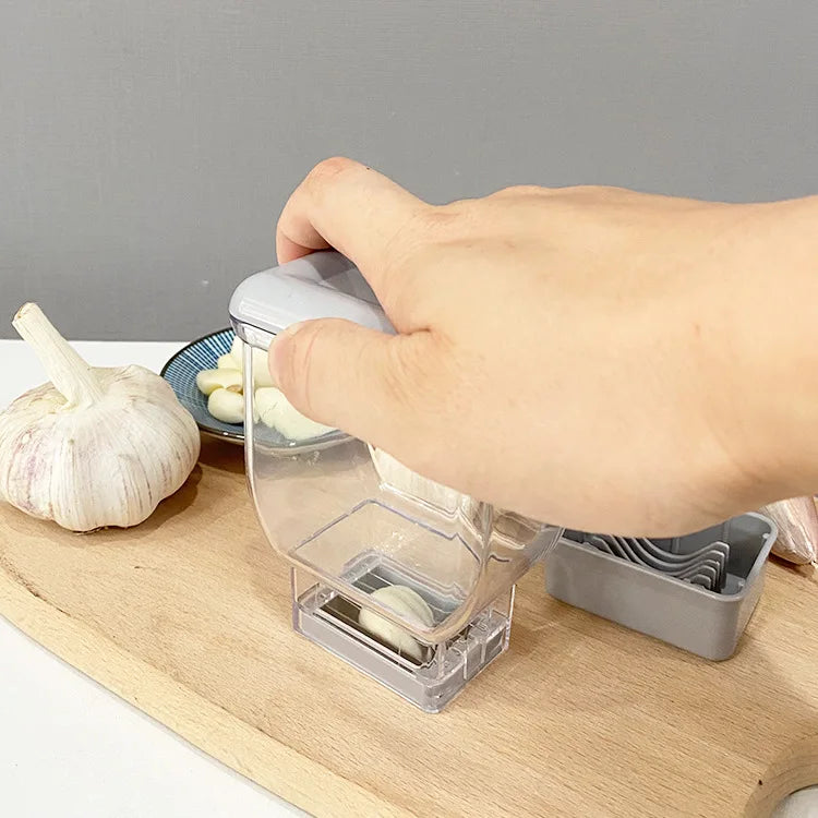 Manual Garlic Press Grater & Peeler – Stainless Steel Kitchen Tool | Mince Garlic in 5 Seconds