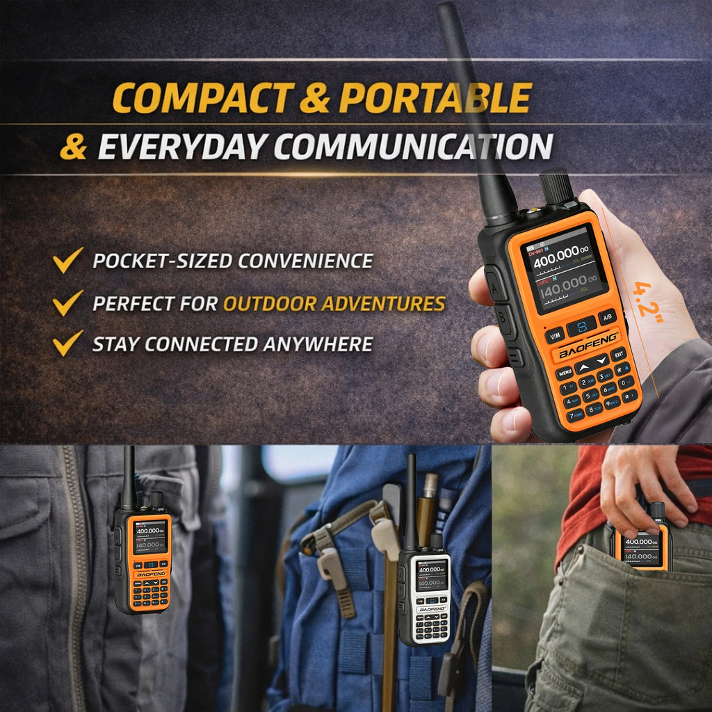 BAOFENG UV-5R Mini Two-Way Radio 2-Pack – 5W Dual Band | Stay Connected When Everything Else Fails