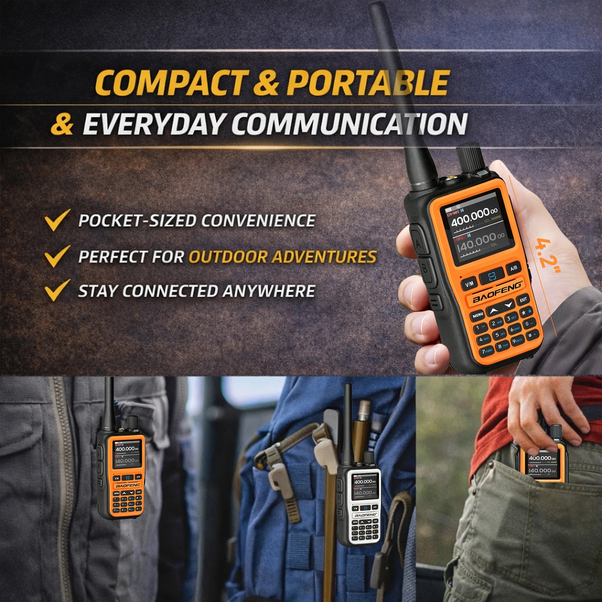 BAOFENG UV-5R Mini Two-Way Radio 2-Pack – 5W Dual Band | Stay Connected When Everything Else Fails