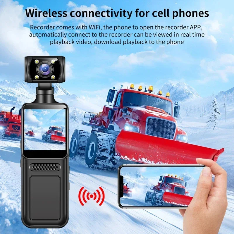 Lenovo 2026 Mini Pocket Camera – 8K HD 180° Rotating Night Vision | Capture Everything, Miss Nothing