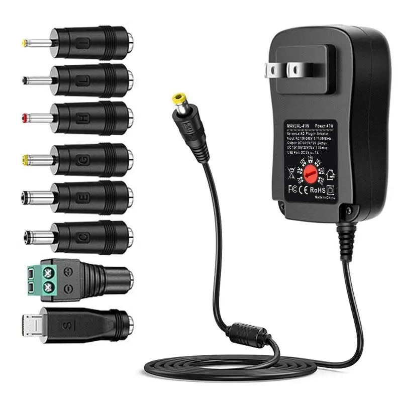 Universal AC/DC Power Adapter – 3V to 12V Adjustable | One Charger for Everything You Own
