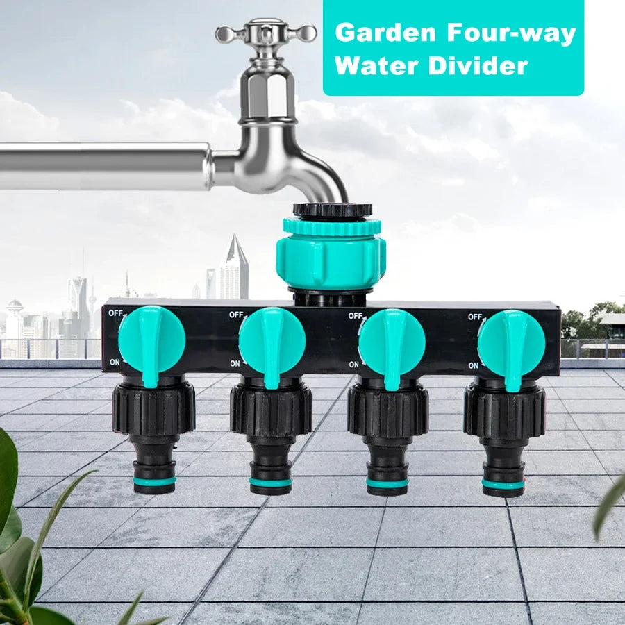 Garden Hose Splitter – Multi-Port Water Line Connector | Water Everything at Once