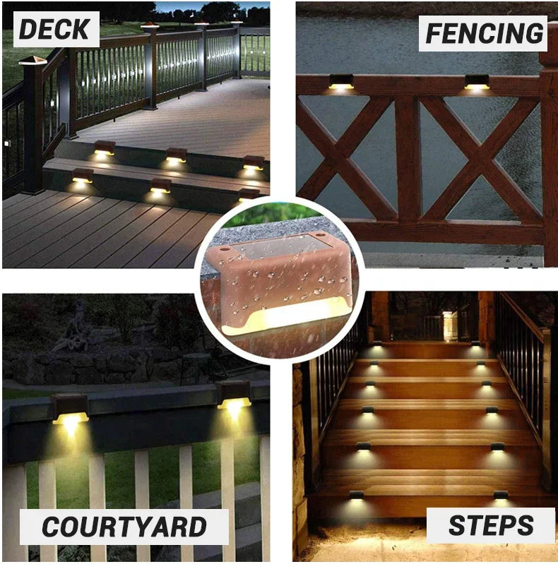 Solar Deck Lights – IP65 Waterproof Outdoor Step & Stair Lights | Set It, Forget It