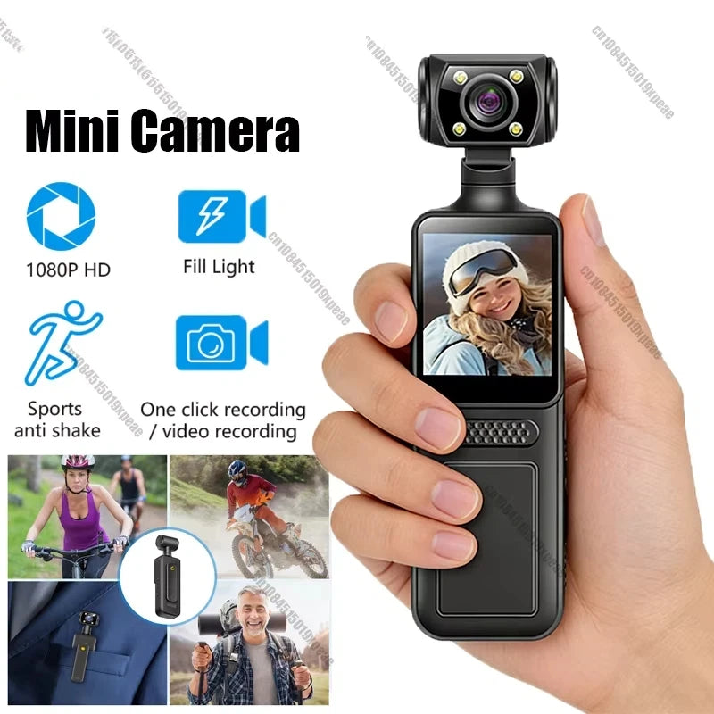 Lenovo 2026 Mini Pocket Camera – 8K HD 180° Rotating Night Vision | Capture Everything, Miss Nothing