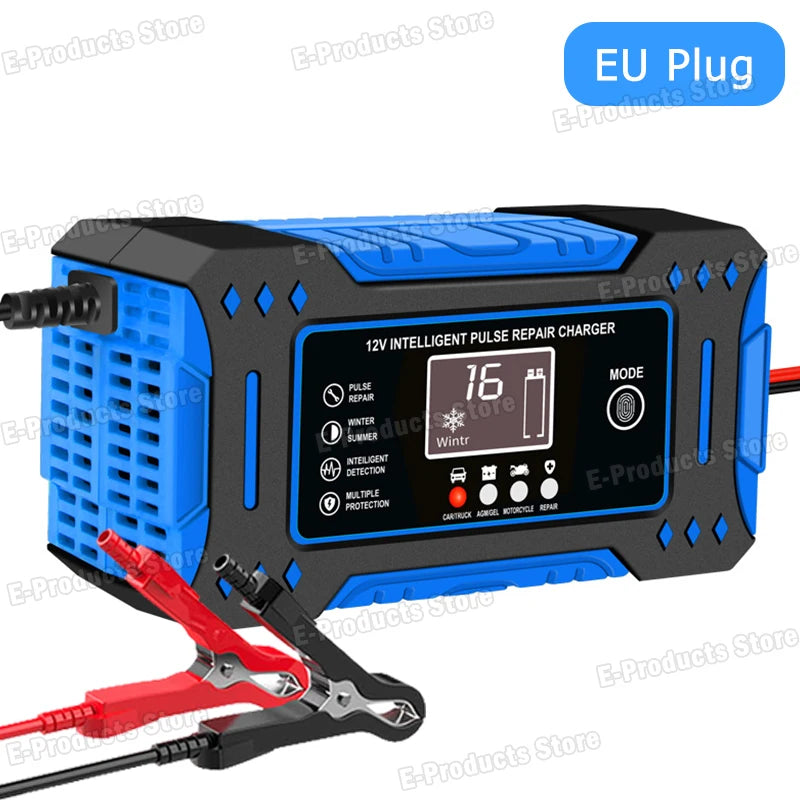 12V 6A Smart Car Battery Charger – LiFePO4 & Lead Acid | Dead Battery? Not Anymore.