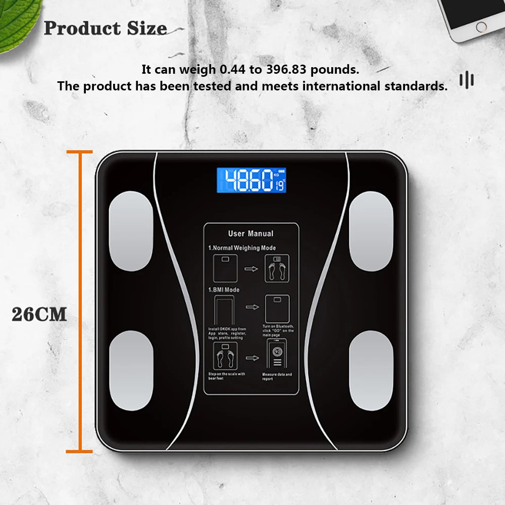 Smart Body Fat Scale – Bluetooth Digital Bathroom Scale with App | Know Your Body, Not Just Your Weight