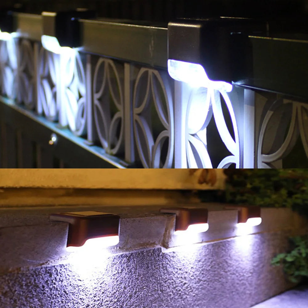 Solar LED Step Lights – Warm White Outdoor Stair & Path Lights | Glow Every Night, Zero Cost