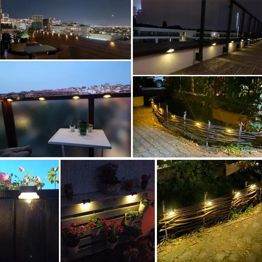 Solar LED Step Lights – Warm White Outdoor Stair & Path Lights | Glow Every Night, Zero Cost