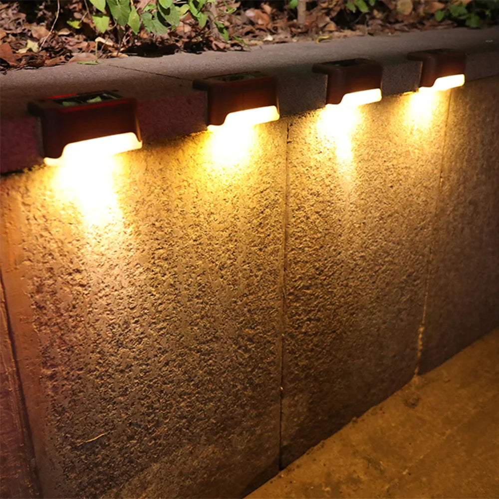 Solar LED Step Lights – Warm White Outdoor Stair & Path Lights | Glow Every Night, Zero Cost