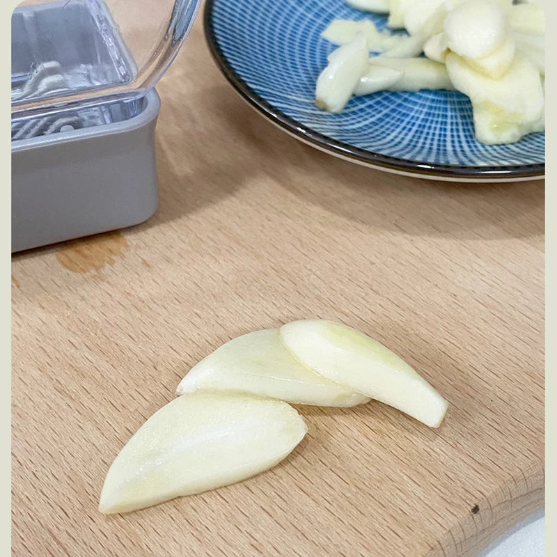 Manual Garlic Press Grater & Peeler – Stainless Steel Kitchen Tool | Mince Garlic in 5 Seconds